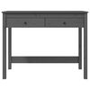 vidaXL Desk with Drawers Grey 100x50x78 cm Solid Wood Pine