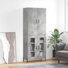 vidaXL Highboard Concrete Grey 69.5x34x180 cm Engineered Wood