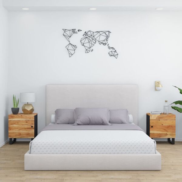 vidaXL Bedside Cabinets 2 pcs 40x33x46 cm Solid Wood Acacia