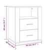 vidaXL Bedside Cabinet White 50x36x60 cm Engineered Wood