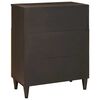 vidaXL Sideboard Black and Gold 60 x 33 x 75 cm Solid mango wood