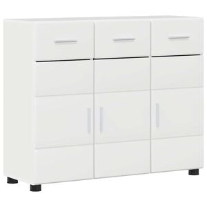vidaXL Sideboard with Door FLORIN High Gloss White 88.5 x 30.5 x 73 cm