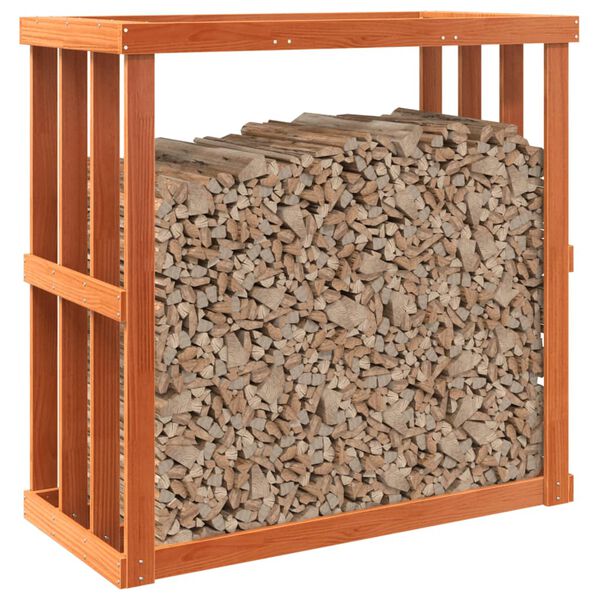 vidaXL Outdoor Log Holder Wax Brown 109x52x106 cm Solid Wood Pine