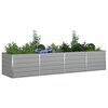 vidaXL Planter Light Grey 385 x 100 x 75 cm Galvanised Steel