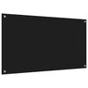 vidaXL Kitchen Backsplash Black 110 x 60 x 0.6 cm Tempered Glass