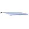 vidaXL Retractable Awning Blue and White 500 x 300 cm