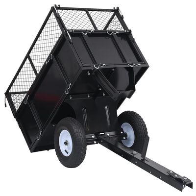 vidaXL Tipping Trailer for Lawn Mower 150 kg Load