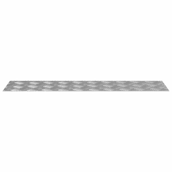 vidaXL Stair Tread Rectangular 2 pcs Silver 80 x 20 cm Aluminium