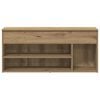 vidaXL Shoe Bench Artisan Oak 102x30.5x45 cm Engineered Wood