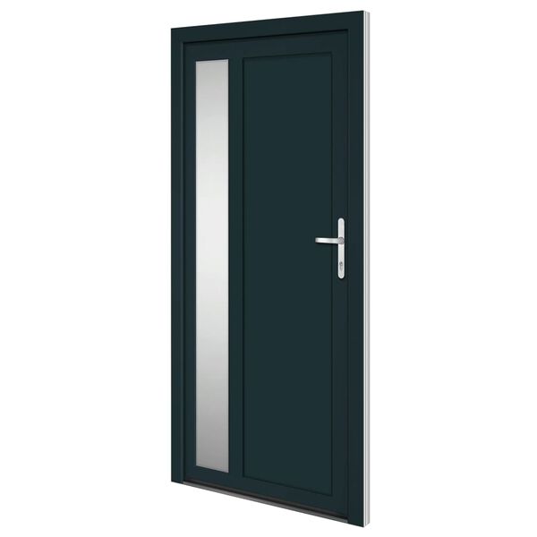 vidaXL Front Door Anthracite 108x208 cm PVC