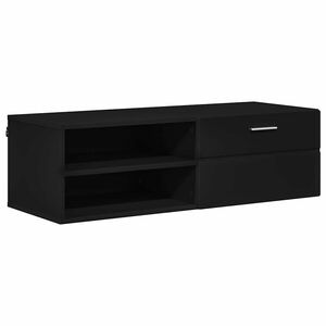 vidaXL Wooden Cabinet Black 100.5 x 39 x 30 cm Engineered Wood