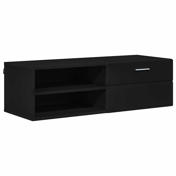 vidaXL Wooden Cabinet Black 100.5 x 39 x 30 cm Engineered Wood