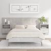vidaXL Bed Headboard with Cabinets Concrete Grey Engineered Wood