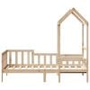 vidaXL Day Bed with Roof without Mattress 80x200 cm Solid Wood