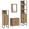 vidaXL Bathroom Furniture Set with Shelf 4 pcs Brown Engineered wood