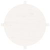 vidaXL Coffee Table White &Oslash; 62.5x45 cm Solid Wood Pine
