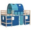 vidaXL Kids' Loft Bed with Tunnel without Mattress Blue 90x190cm