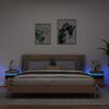 vidaXL Bedside Cabinets with LED Lights 2 pcs Artisan Oak 40x39x48.5 cm