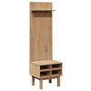 vidaXL Hall Unit OTTA 50x40x160 cm Solid Wood Pine