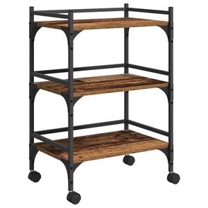 vidaXL Kitchen Trolley Old Wood 50 x 35 x 75.5 cm Engineered Wood