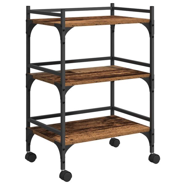 vidaXL Kitchen Trolley Old Wood 50 x 35 x 75.5 cm Engineered Wood