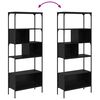 vidaXL Bookcase Black Oak 76 x 33 x 188.5 cm Engineered Wood