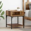 vidaXL Bedside Table Old Wood 40 x 40 x 50 cm Engineered Wood
