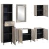 vidaXL Bathroom Cabinet Set with Drawer 5 pcs Grey Solid Mango Wood