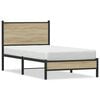 vidaXL Metal Bed Frame without Mattress Sonoma Oak 90x190 cm