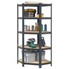 vidaXL 5-Layer Corner Shelf Anthracite Steel&Engineered Wood
