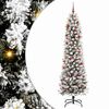 vidaXL Artificial Christmas Tree with 300 LEDs with Stand White 210 cm