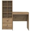 vidaXL Desk with Drawer 2 pcs Artisan Oak