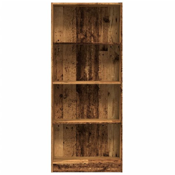 vidaXL Bookcase Old Wood 60x24x143 cm Engineered Wood