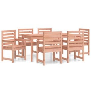 vidaXL 7 Piece Garden Dining Set Solid Wood Douglas
