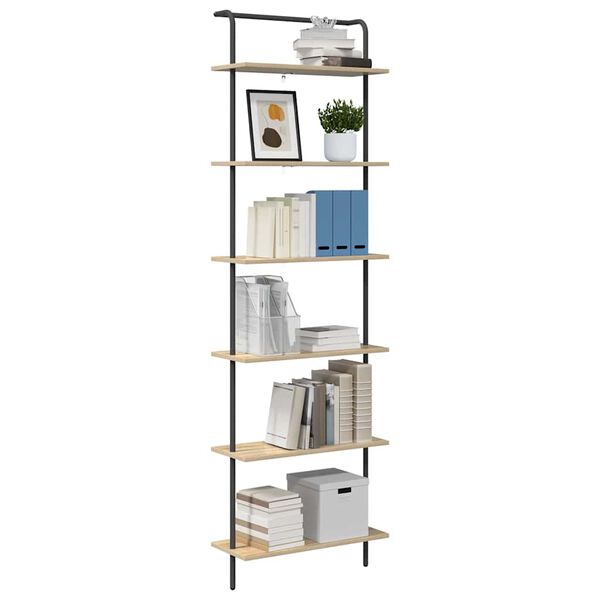vidaXL Bookshelf Sonoma Oak 60 x 24 x 203 cm Engineered wood