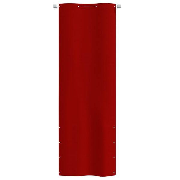 vidaXL Balcony Screen Red 80x240 cm Oxford Fabric