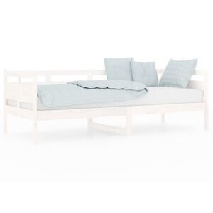 vidaXL Day Bed without Mattress White Solid Wood Pine 80x200 cm