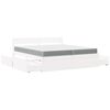 vidaXL Bed with Drawers and Mattress White 200x200 cm Solid Wood Pine