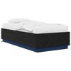 vidaXL Bed Frame with LED Black Oak 80 x 200 cm Engineered Wood