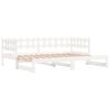 vidaXL Pull-out Day Bed without Mattress White 2x(90x190) cm Solid Wood