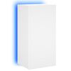 vidaXL TV Wall Cabinet with LED Lights White 40.5x35x80 cm