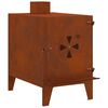 vidaXL Camping Stove 35x50x60 cm Corten Steel