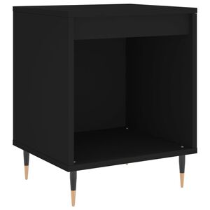 vidaXL Bedside Cabinet Black 40x35x50 cm Engineered Wood