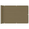 vidaXL Balcony Screen Taupe 90x500 cm HDPE
