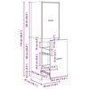 vidaXL Apothecary Cabinet Old Wood 30x41x118 cm Engineered Wood