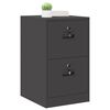 vidaXL File Cabinet Black 44 x 50 x 74.5 cm Cold-Rolled Steel