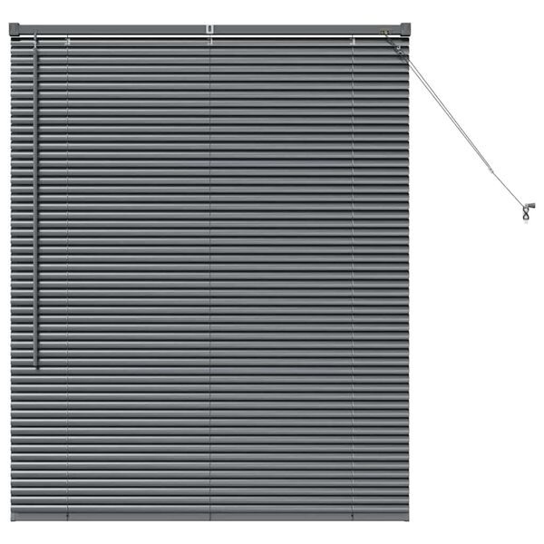 vidaXL Window Blind with Curtains Manual Dark grey Aluminium