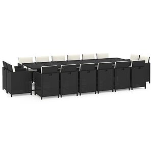 vidaXL Garden Dining Set | Black