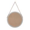 vidaXL Wall Mirror with Strap Silver &Oslash; 55 cm