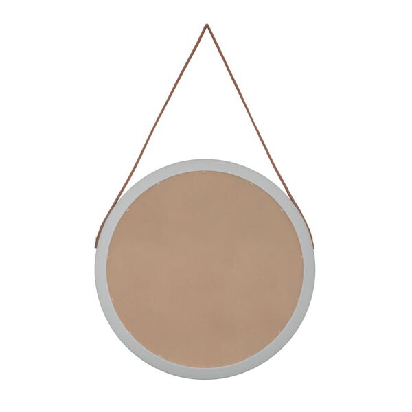 vidaXL Wall Mirror with Strap Silver &Oslash; 55 cm